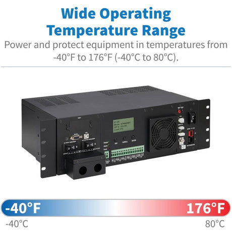 Eaton Tripp Lite Series 120VAC 48VDC 1500VA 1200W Extreme Temperature Network UPS for Industrial and Traffic Networks, 3U, Hardwire, TAA — SMART1548ET