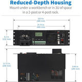 Eaton Tripp Lite Series 120VAC 48VDC 1500VA 1200W Extreme Temperature Network UPS for Industrial and Traffic Networks, 3U, Hardwire, TAA — SMART1548ET