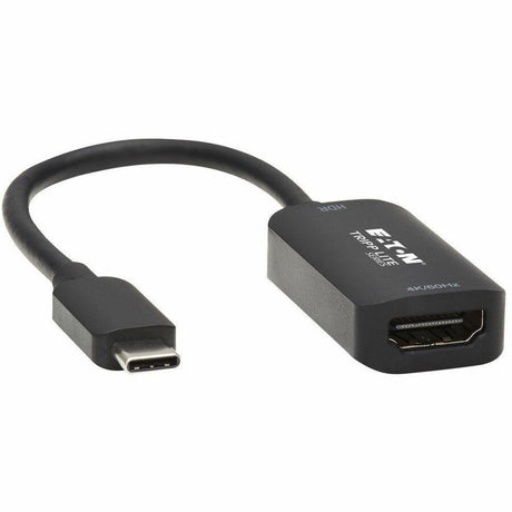 Eaton Tripp Lite Series USB-C to HDMI Active Adapter Cable (M/F), 4K 60 Hz, HDR, 4:4:4, DP 1.2 Alt Mode, HDCP 2.2, Black, 6 in. (15.2 cm) — U444-06N-HDR-B