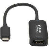 Eaton Tripp Lite Series USB-C to HDMI Active Adapter Cable (M/F), 4K 60 Hz, HDR, 4:4:4, DP 1.2 Alt Mode, HDCP 2.2, Black, 6 in. (15.2 cm) — U444-06N-HDR-B
