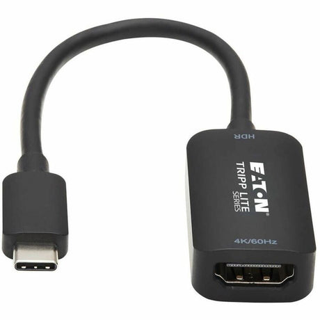Eaton Tripp Lite Series USB-C to HDMI Active Adapter Cable (M/F), 4K 60 Hz, HDR, 4:4:4, DP 1.2 Alt Mode, HDCP 2.2, Black, 6 in. (15.2 cm) — U444-06N-HDR-B