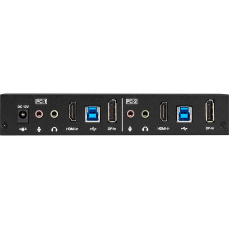 Black Box KVM Switch - UHD 4K, Dual-Monitor, HDMI/DisplayPort, USB 3.2 Gen 1, USB Type C, Audio, 2-Port — KVD200-2H