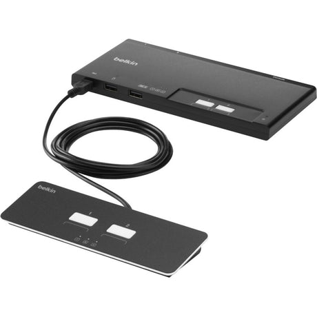 Belkin 2-Port Modular Secure KM Switch PP4.0 W/ Remote — F1DN002MOD-KM-4