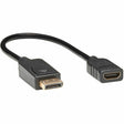 Eaton Tripp Lite Series DisplayPort to HDMI Video Adapter Video Converter (M/F), HDCP, Black, 1 ft. — P136-001