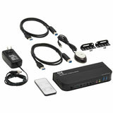 Eaton Tripp Lite Series 2-Port DisplayPort/USB KVM Switch - 4K 60 Hz, HDR, HDCP 2.2, IR, DP 1.4, USB Sharing, USB 3.0 Cables — B005-DPUA2-K