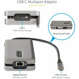 StarTech.com USB-C Multiport Adapter, HDMI/VGA, 4K 60Hz, 3-Port USB Hub, 100W PD Pass-Through, GbE, Mini Docking Station, 1ft/30cm Cable — DKT31CVHPD3