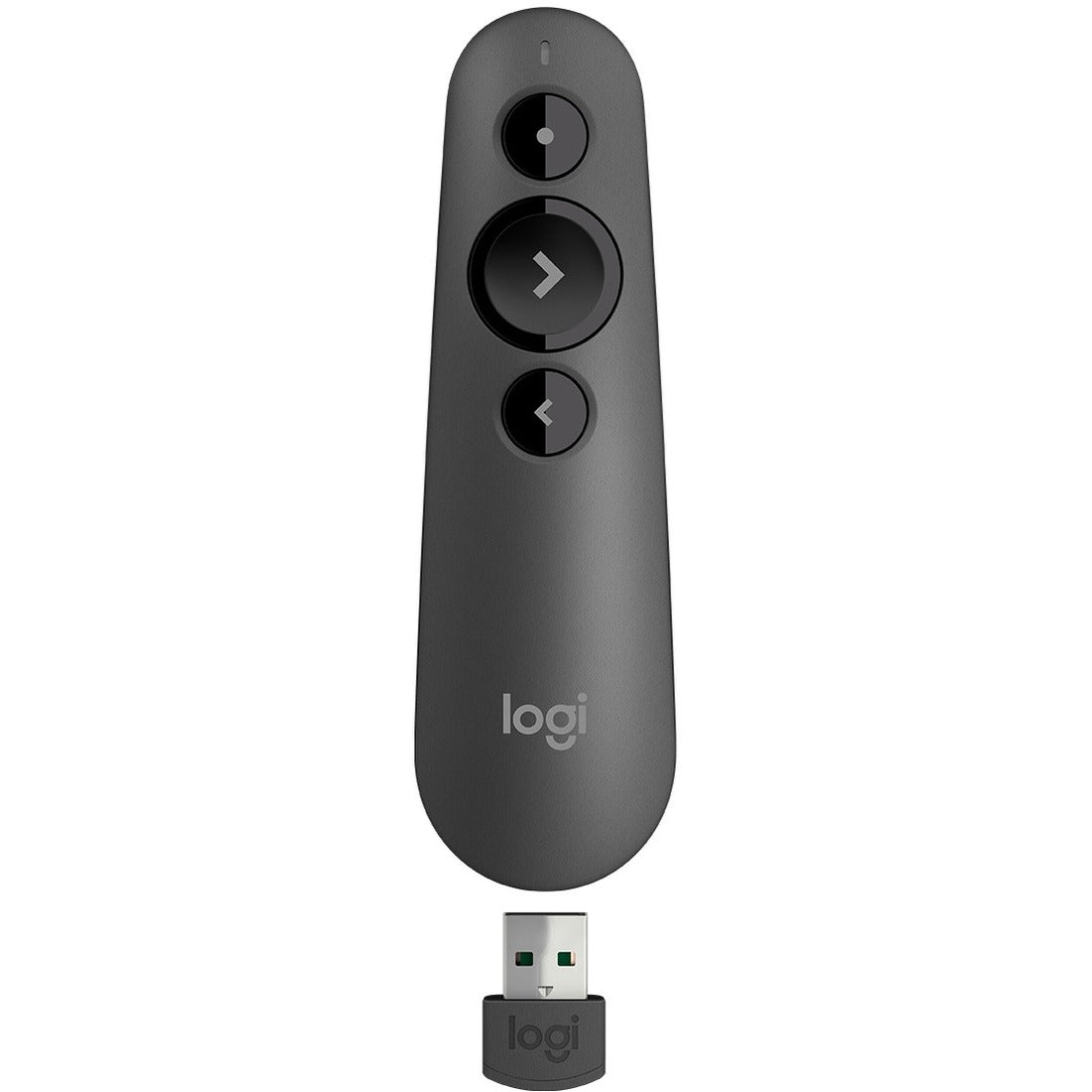 Logitech R500s Laser Presentation Remote, Bluetooth, USB-A Receiver, Presentation Clicker with Laser Pointer (Class 1) for Powerpoint, Keynote, Google Slides — 910-006518