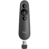 Logitech R500s Laser Presentation Remote, Bluetooth, USB-A Receiver, Presentation Clicker with Laser Pointer (Class 1) for Powerpoint, Keynote, Google Slides — 910-006518