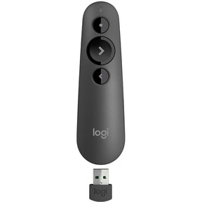 Logitech R500s Laser Presentation Remote, Bluetooth, USB-A Receiver, Presentation Clicker with Laser Pointer (Class 1) for Powerpoint, Keynote, Google Slides — 910-006518