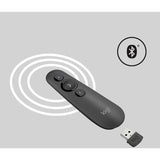 Logitech R500s Laser Presentation Remote, Bluetooth, USB-A Receiver, Presentation Clicker with Laser Pointer (Class 1) for Powerpoint, Keynote, Google Slides — 910-006518