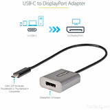 USB C to DisplayPort Adapter, 8K/4K 60Hz USB-C to DisplayPort 1.4 Adapter, DSC, USB Type-C to DP Video Converter, w/12" Cable — CDP2DPEC