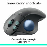 Logitech ERGO M575 Wireless Trackball Mouse for Business - Ergonomic Design, Logi Bolt, Bluetooth, Graphite — 910-006197