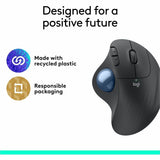 Logitech ERGO M575 Wireless Trackball Mouse for Business - Ergonomic Design, Logi Bolt, Bluetooth, Graphite — 910-006197