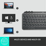 Logitech MX Keys Mini Wireless Illuminated Keyboard for Business, Compact, Logi Bolt Technology, Graphite — 920-010594