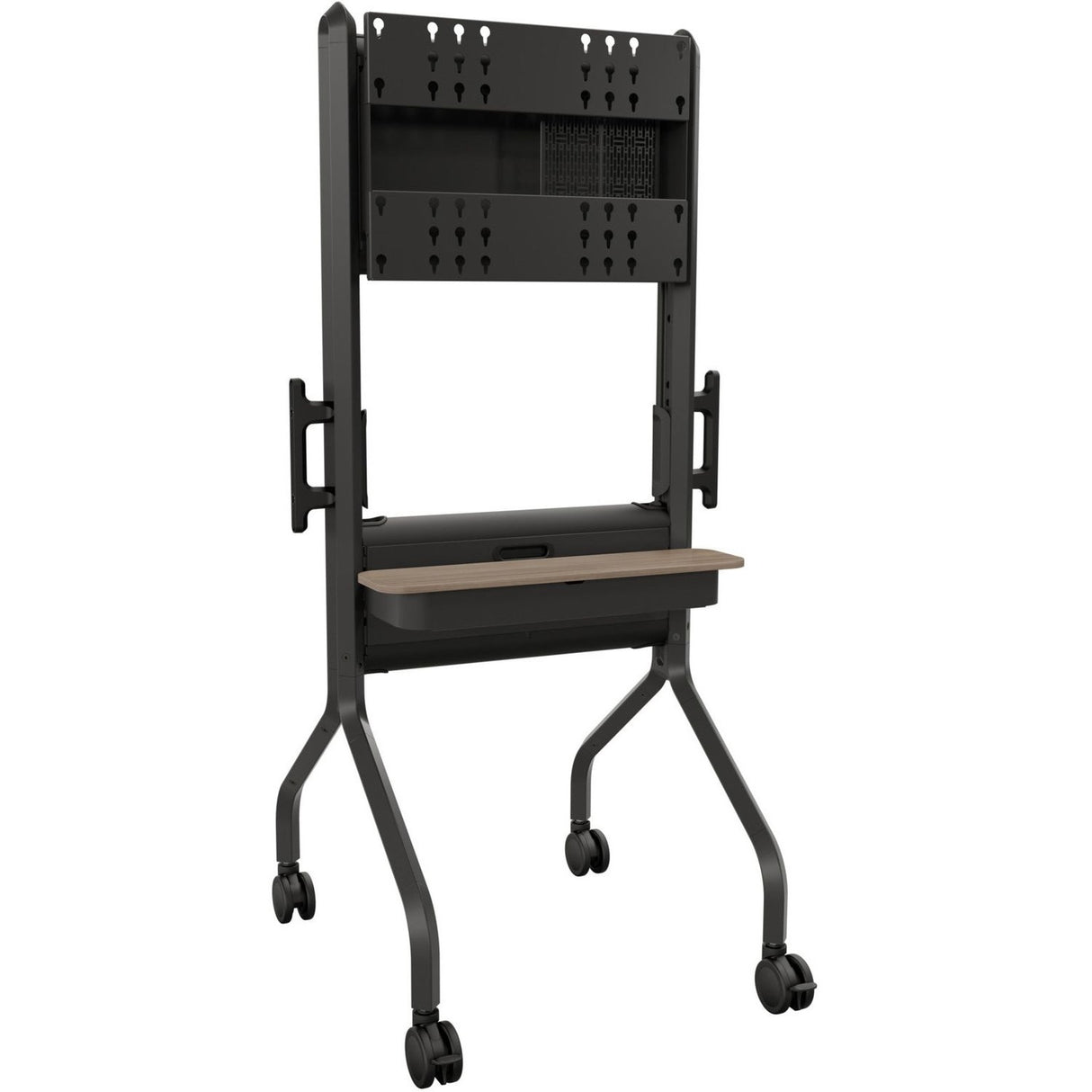 Chief Voyager Manual height Adjustable AV Mobile Cart - For 50-85 Inch Displays - Mobile TV Cart - Black — LSCUB