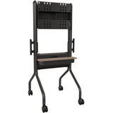 Chief Voyager Manual height Adjustable AV Mobile Cart - For 50-85 Inch Displays - Mobile TV Cart - Black — LSCUB