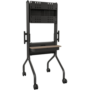 Chief Voyager Manual height Adjustable AV Mobile Cart - For 50-85 Inch Displays - Mobile TV Cart - Black — LSCUB
