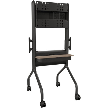 Chief Voyager Manual height Adjustable AV Mobile Cart - For 50-85 Inch Displays - Mobile TV Cart - Black — LSCUB