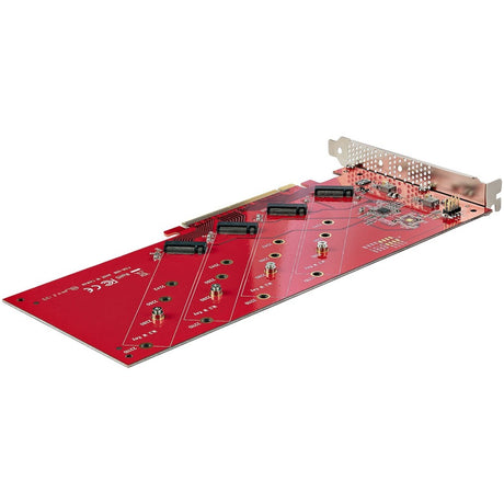 StarTech.com Quad M.2 PCIe Adapter Card, x16 Quad NVMe or AHCI M.2 SSD to PCI Express 4.0, Up to 7.8GBps/Drive, For 2242/2260/2280/22110mm PCIe M-Key M2 SSDs, Bifurcation Required - PC/Linux Compatible — QUAD-M2-PCIE-CARD-B