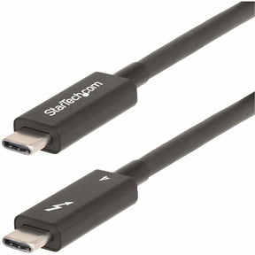 StarTech.com 6ft (2m) Active Thunderbolt 4 Cable, 40Gbps, 100W PD, 4K/8K Video, Intel-Certified, Compatible w/Thunderbolt 3/USB 3.2/DisplayPort — A40G2MB-TB4-CABLE