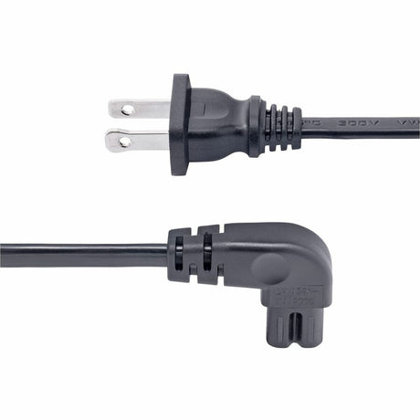 StarTech.com 10ft (3m) Laptop Power Cord, NEMA 1-15P to Right Angle C7, 7A 125V, 18AWG, Replacement Laptop Charger Cable, UL Listed — PXT101NB-STRA-10F