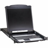 Eaton 16-Port Cat5 KVM over IP Switch - Virtual Media, 19 in. LCD, 1 Remote/1 Local User, 1U Rack-Mount, TAA — B064C-16-1X1-IP