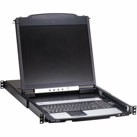 Eaton 16-Port Cat5 KVM over IP Switch - Virtual Media, 19 in. LCD, 1 Remote/1 Local User, 1U Rack-Mount, TAA — B064C-16-1X1-IP