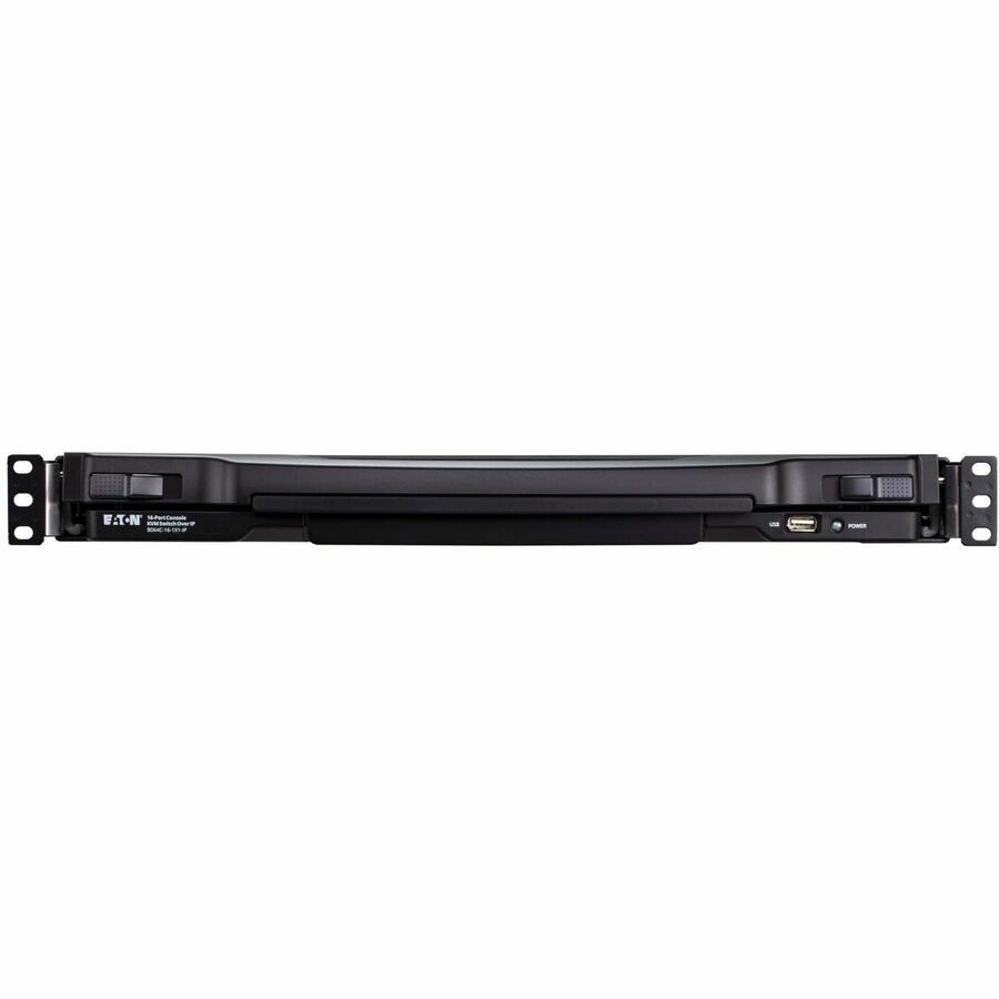 Eaton 16-Port Cat5 KVM over IP Switch - Virtual Media, 19 in. LCD, 1 Remote/1 Local User, 1U Rack-Mount, TAA — B064C-16-1X1-IP