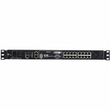 Eaton 16-Port Cat5 KVM over IP Switch - Virtual Media, 19 in. LCD, 1 Remote/1 Local User, 1U Rack-Mount, TAA — B064C-16-1X1-IP