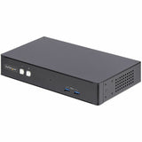StarTech.com 2-Port Dual-Monitor DisplayPort KVM Switch, RS232 Serial Control, 4K 60Hz, 2x USB 5Gbps Hub Ports, TAA Compliant — P2DD46A22-KVM-SWITCH