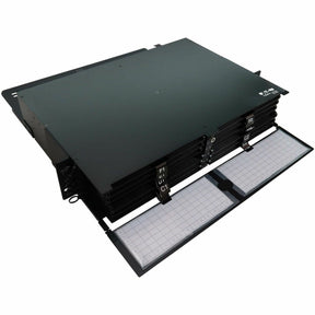 Eaton Tripp Lite Series High-Density Panel Fiber Splice Enclosure - 12 Splicing Cassettes, 288 LC/UPC SM 0.9 mm, 1.5 m Pigtail, 2U Rack — N600P-288U-12