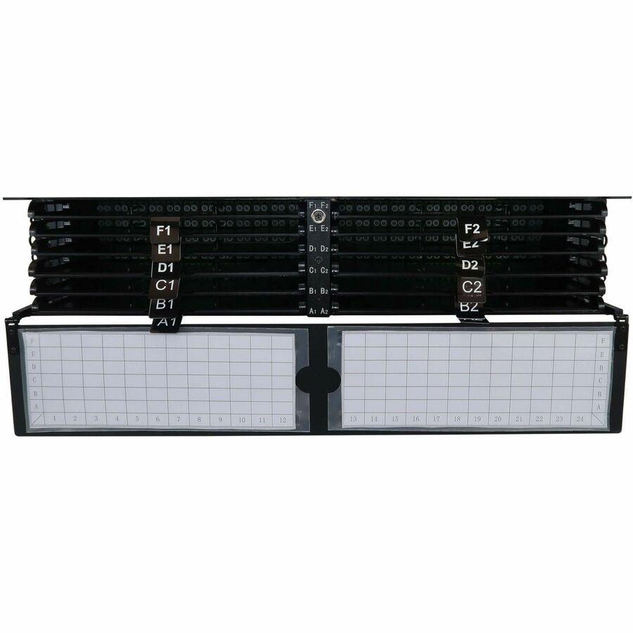 Eaton Tripp Lite Series High-Density Panel Fiber Splice Enclosure - 12 Splicing Cassettes, 288 LC/UPC SM 0.9 mm, 1.5 m Pigtail, 2U Rack — N600P-288U-12
