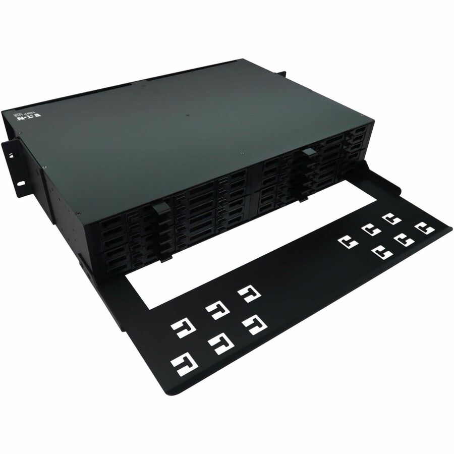 Eaton Tripp Lite Series High-Density Panel Fiber Splice Enclosure - 12 Splicing Cassettes, 288 LC/UPC SM 0.9 mm, 1.5 m Pigtail, 2U Rack — N600P-288U-12