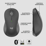Logitech Signature M550 L Full Size Wireless Mouse - For Large Sized Hands, 2-Year Battery, Silent Clicks, Bluetooth, Graphite — 910-006591