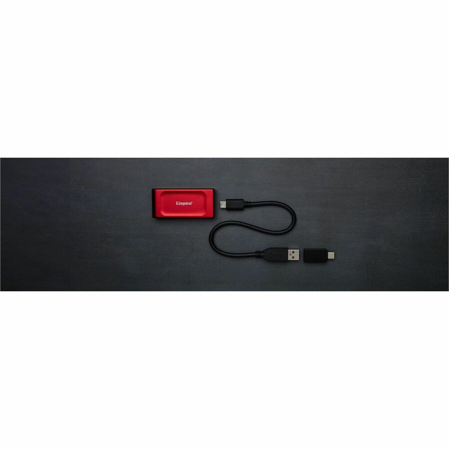 Kingston XS1000 1 TB Portable Solid State Drive - External - Red — SXS1000R/1000G