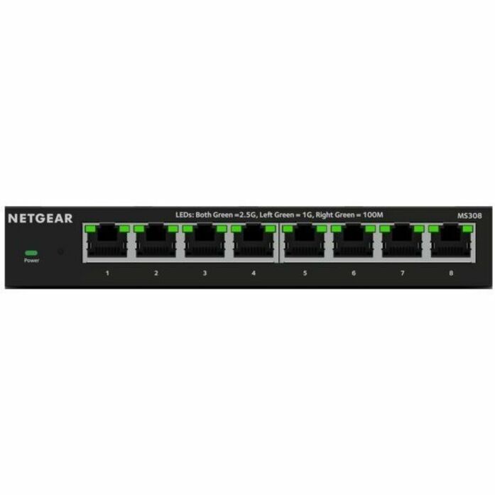 Netgear 8-Port 2.5G Multi-Gigabit Ethernet Unmanaged Switch — MS308100NAS