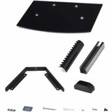 StarTech.com Floating Wall-Mounted AV Shelf, Adjustable Height Shelf For Under TV A/V Equipment, Black Tempered Glass Shelf — 1B-WALL-MOUNT-SHELF