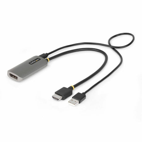 StarTech.com 1ft (30cm) HDMI to DisplayPort Adapter Cable, 8K 60Hz, Active HDMI 2.1 to DP 1.4 Video Converter, USB Bus Powered — 148B-HDMI-DP-8K