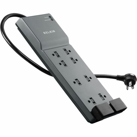 Belkin 8-Outlet Surge Protector - 6ft Cord - Right Angle Plug - 3550J - Telephone Protection - Grey (3-pack) — BE108200-063PK