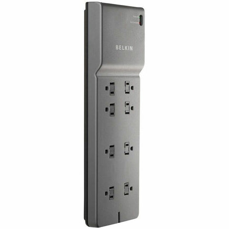 Belkin 8-Outlet Surge Protector - 6ft Cord - Right Angle Plug - 3550J - Telephone Protection - Grey (3-pack) — BE108200-063PK
