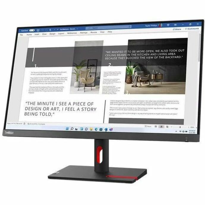 Lenovo ThinkVision S27i-30 27" Class Full HD LED Monitor - 16:9 - Storm Gray — 63DFKAR4US
