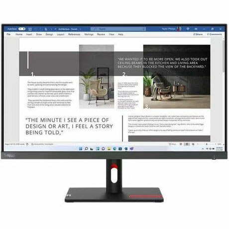 Lenovo ThinkVision S27i-30 27" Class Full HD LED Monitor - 16:9 - Storm Gray — 63DFKAR4US