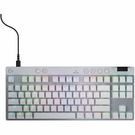 Logitech G PRO X TKL RAPID Tenkeyless Wired Gaming Keyboard With Magnetic Analog Switches, Rapid Trigger Mode, Adjustable Actuation, and Customizable RGB Lighting, Off-white — 920-013132
