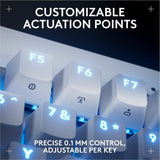 Logitech G PRO X TKL RAPID Tenkeyless Wired Gaming Keyboard With Magnetic Analog Switches, Rapid Trigger Mode, Adjustable Actuation, and Customizable RGB Lighting, Off-white — 920-013132