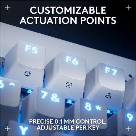Logitech G PRO X TKL RAPID Tenkeyless Wired Gaming Keyboard With Magnetic Analog Switches, Rapid Trigger Mode, Adjustable Actuation, and Customizable RGB Lighting, Off-white — 920-013132