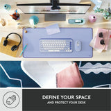Logitech Desk Mat - Studio Series with Anti-slip Base, Spill-resistant Durable Design, Fine Weave Material, Lilac — 956-000148