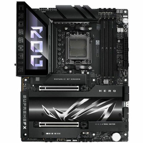 Asus ROG Crosshair X870E HERO Gaming Desktop Motherboard - AMD X870E Chipset - Socket AM5 - ATX — ROGCROSSHAIRX870EHERO