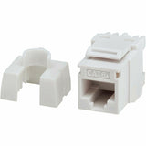 Eaton Tripp Lite Series Cat6a Keystone Jacks, 10 Pack - 4PPoE Compliant, 110/Krone, 568A/B, RJ45 Ethernet, White, TAA — N238-010-WH-6A