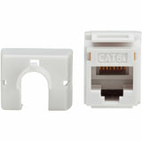 Eaton Tripp Lite Series Cat6a Keystone Jacks, 10 Pack - 4PPoE Compliant, 110/Krone, 568A/B, RJ45 Ethernet, White, TAA — N238-010-WH-6A