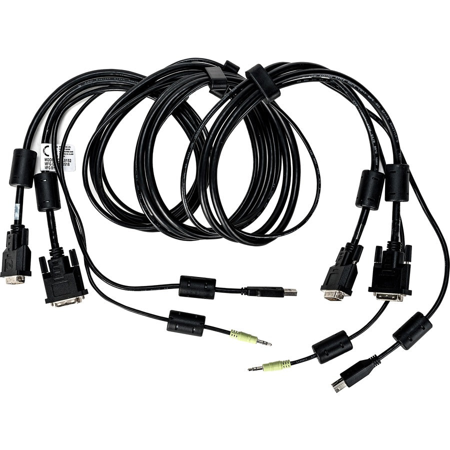 Vertiv Avocent USB Keyboard and Mouse, DVI-D and Audio Cable, 6 ft. with DPP Support for Vertiv Avocent SV and SC Series Switches — CBL0152
